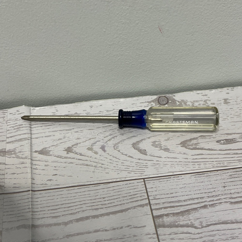 Craftsman Phillips Head Screwdriver P0 Made in USA 41293 Z WF Blue Clear Handle